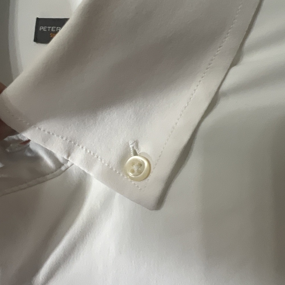 Peter Millar Summer Comfort Performance Button Down Shirt White Nationals - XL - Picture 11 of 16